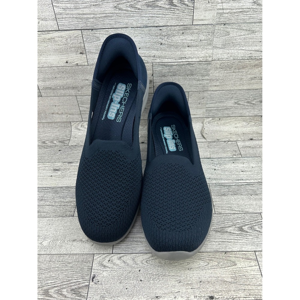 Skechers Women 9.5 Hands Free Slip-ins Ultra Flex 3.0 Brilliant Path Navy 158873